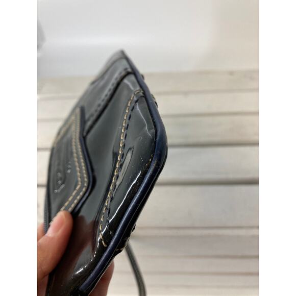 COACH SMALL NAVY PATTON LEATHER WRISTLET, WALLET - Picture 5 of 8